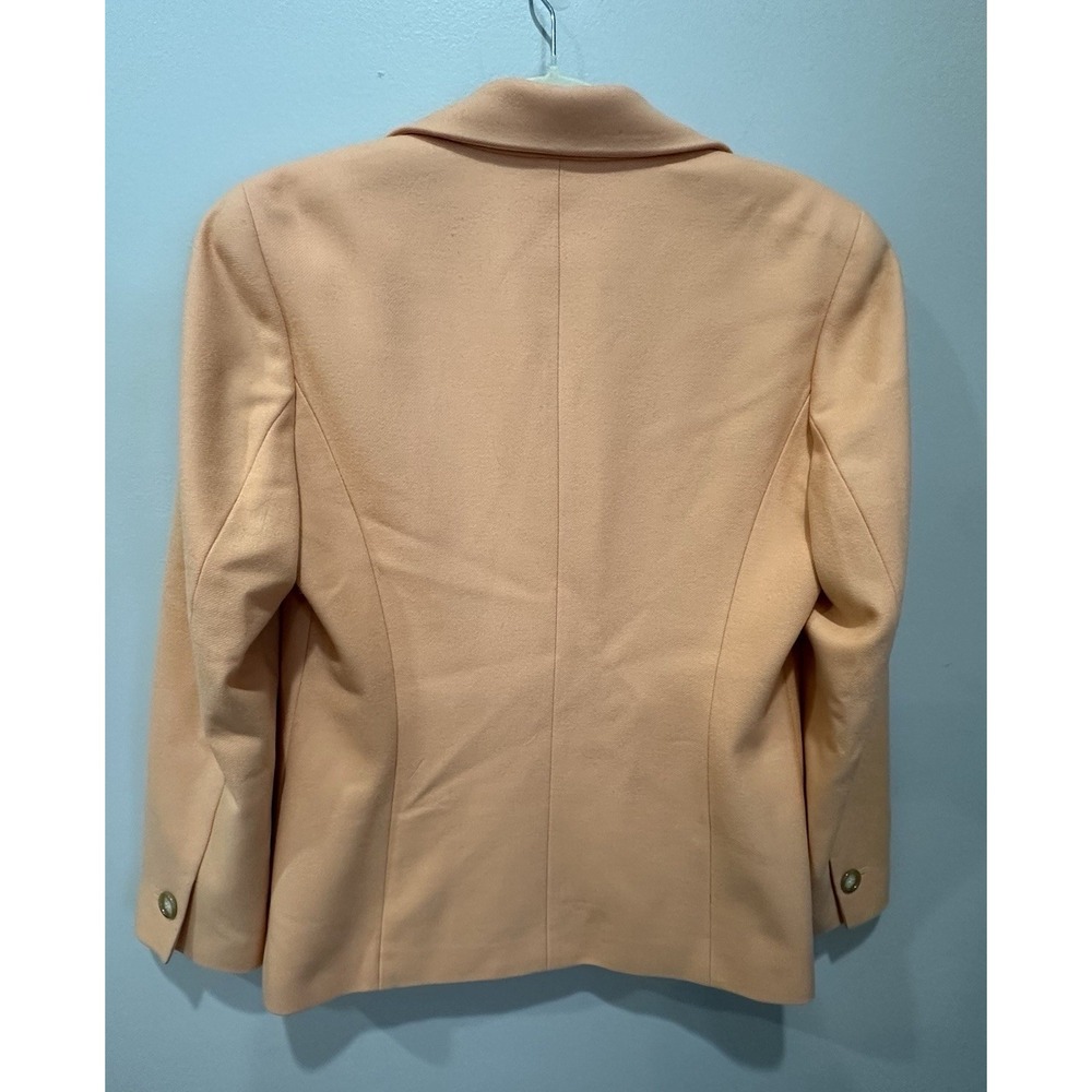 Wool Cashmere Talbots Womens Blazer Orange  Button Front Career Jacket Size‎ 10 - Picture 5 of 6